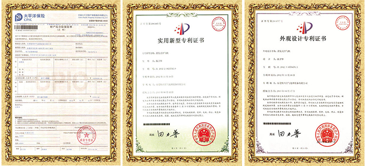 保險(xiǎn)承保證書，專利證書